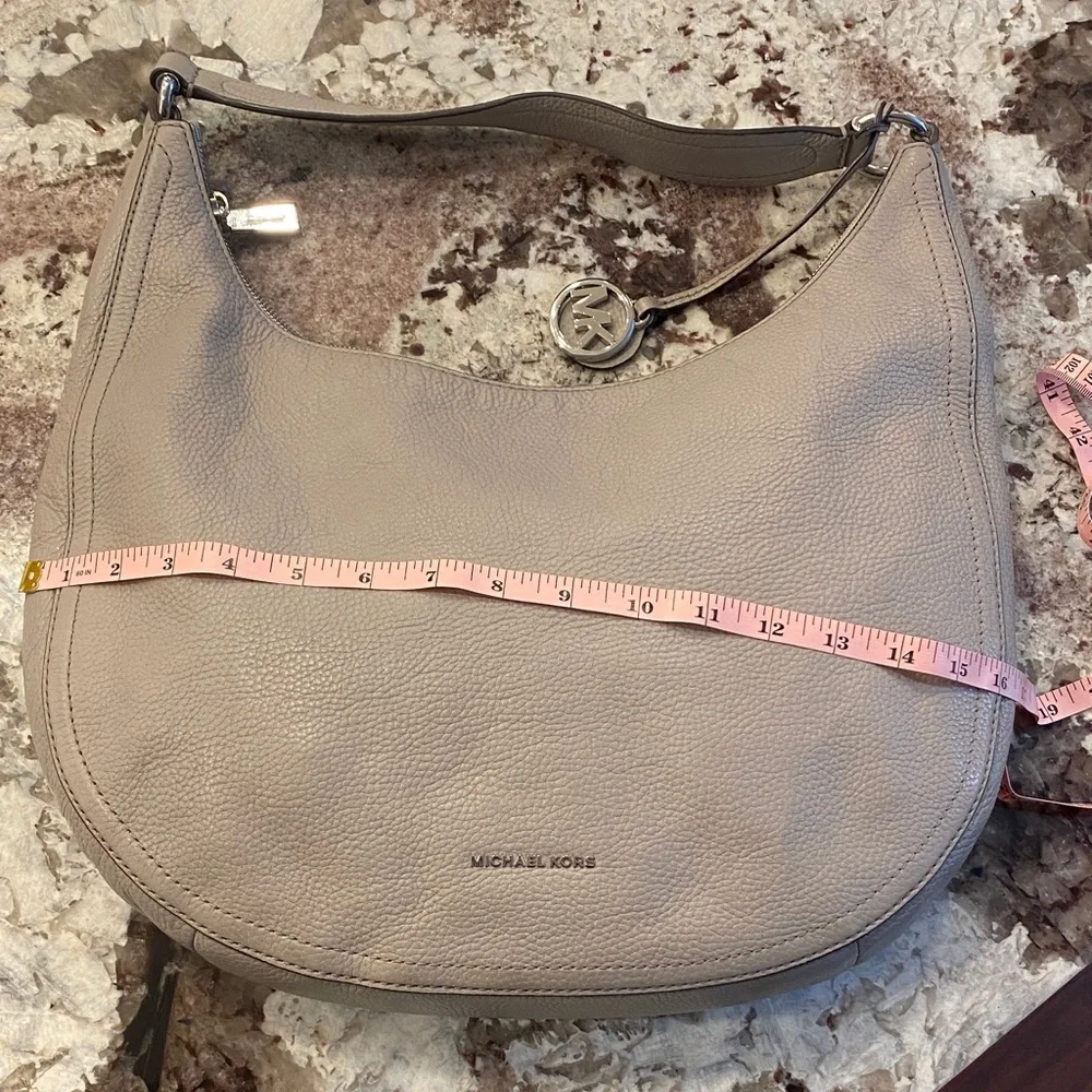 Michael Kors Gray Leather Hobo Bag
